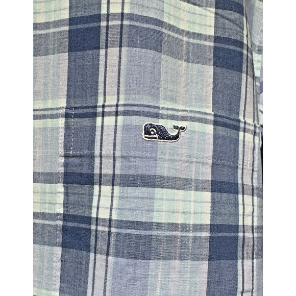 VINEYARD VINES BLUE PLAID BUTTON DOWN LONG SLEEVE MEN'S HARBOR SHIRT XL - Picture 6 of 8